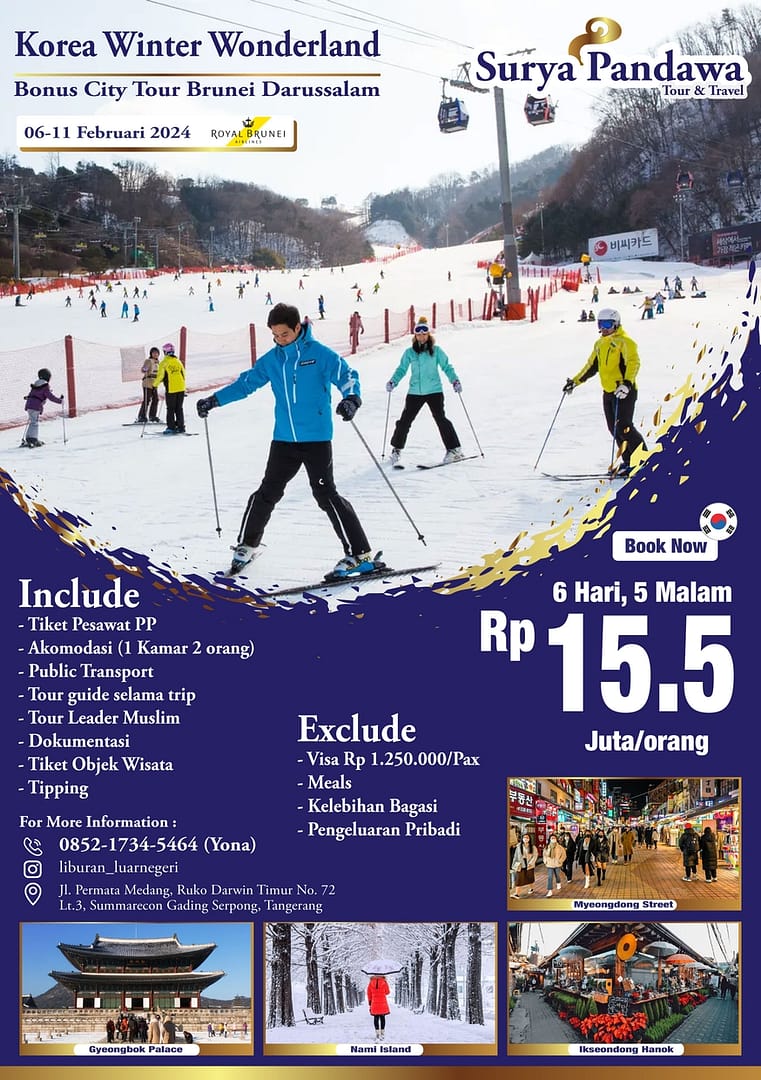 KOREA WINTER WONDERLAND 2024 Surya Pandawa   Flyer Korea Winter Wonderland 6 11 Feb 2024 